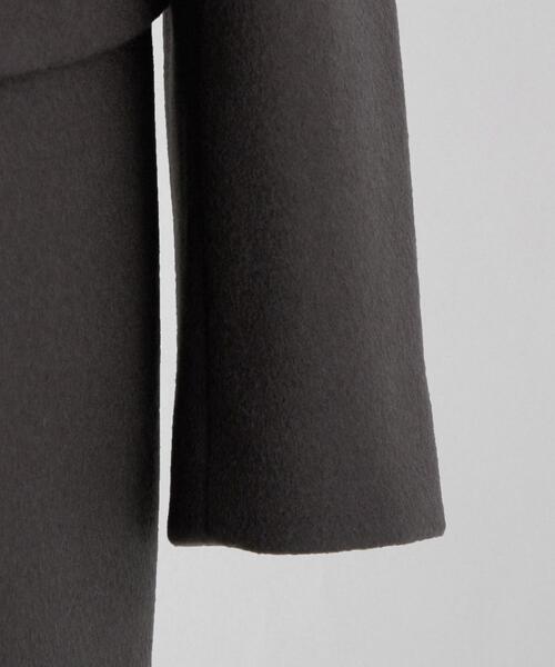 LOEFF（ロエフ）の「＜LOEFF＞ビーバー 2ボタン チェスターコート（チェスターコート・レディース・ターコイズブルー/ダークグレー・1/0）」の4枚目の写真