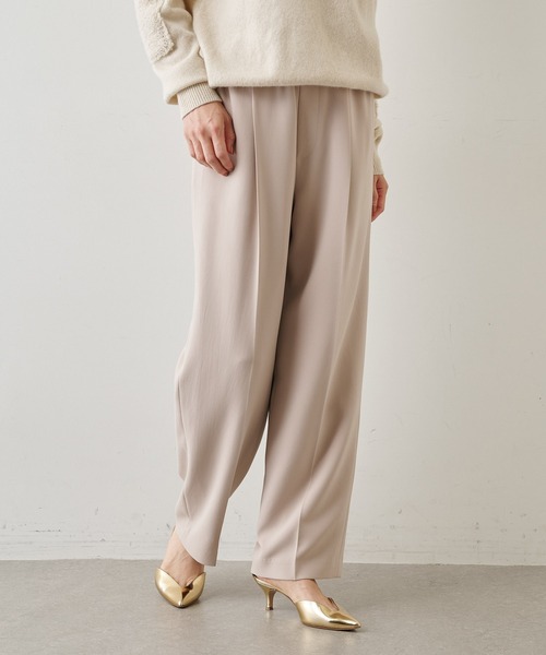 Whim Gazette(ウィムガゼット)の「ダブルクロスストレッチパンツ(スラックス・レディース・スカイブルー/ベージュ/グリーン/オフホワイト/パープル・FREE)」の21枚目の写真