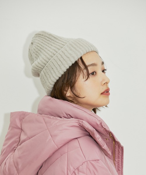 VIS(ビス)の「エアリータッチニットキャップ(ニットキャップ/ビーニー・レディース・ブラック/グレー/オフホワイト/イエロー・FREE)」の4枚目の写真