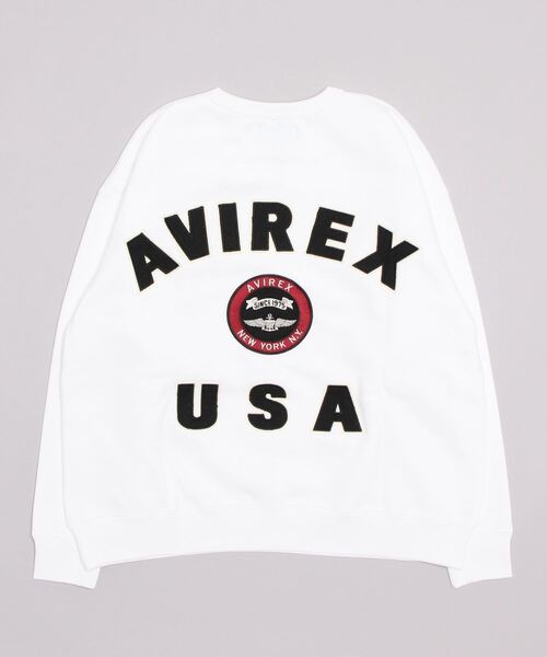 AVIREX(アヴィレックス)の「【Women's】VARSITY LOGO CREW NECK SWEAT / バーシティ ロゴ クルーネック スウェット / AVIREX / アヴィレックス(スウェット・レディース・ブラック/ホワイト/その他・F)」の2枚目の写真