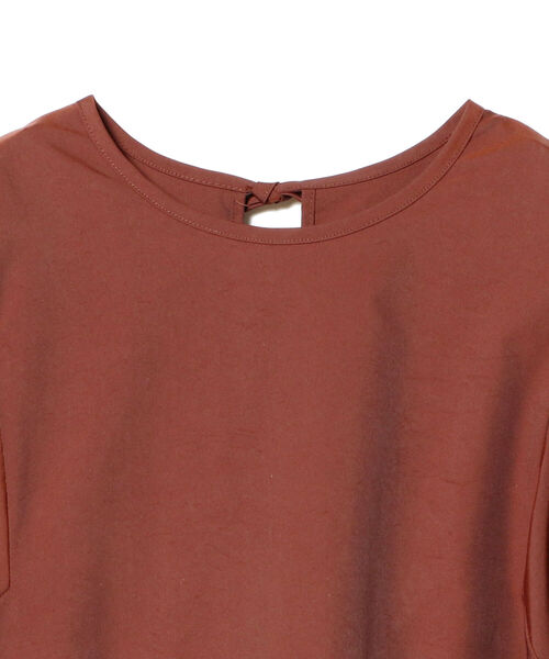 Ray BEAMS（レイビームス）の「Ray BEAMS / タフタ ボリューム スリーブ ミニワンピース（ワンピース・レディース・ダークブラウン/ブラック・0/1）」の6枚目の写真