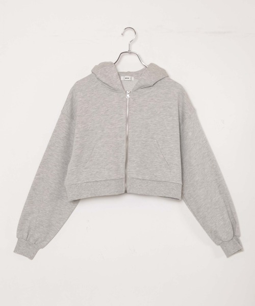 WEGO（ウィゴー）の「WEGO/ショートZIPパーカー（パーカー・レディース・杢グレー/ブラック/ホワイト/ブラック系その他・FREE）」の21枚目の写真