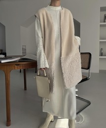 ワンピース attached collar lace sleeve knitOP attached collar lace sleeve knit OP