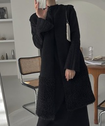 WILLFULLY（ウィルフリー）の「attached collar lace sleeve knit OP