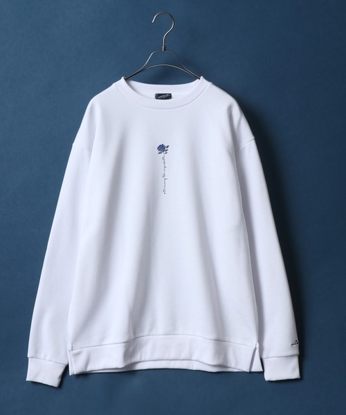 ANPAS（アンパス）の「Fleece Lining Rose Embroidery Oversized