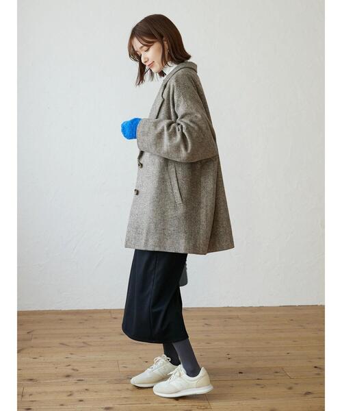 Green Parks(グリーンパークス)の「・ブークレショートアームウォーマー(アームカバー・レディース・ブラック/グレイッシュベージュ/ブルー/アイボリー・FREE)」の12枚目の写真