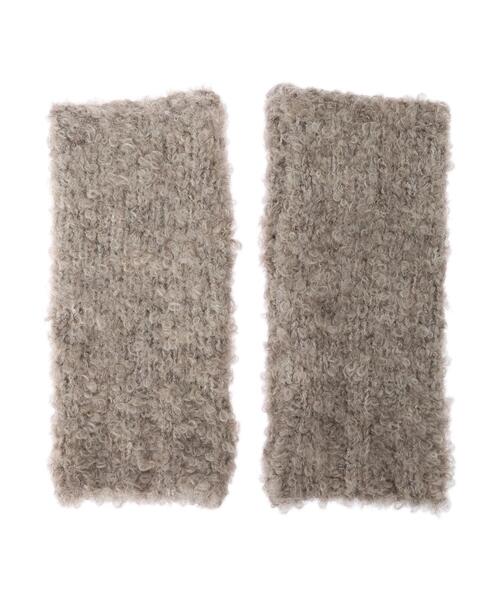 Green Parks(グリーンパークス)の「・ブークレショートアームウォーマー(アームカバー・レディース・ブラック/グレイッシュベージュ/ブルー/アイボリー・FREE)」の13枚目の写真