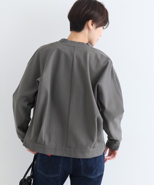 INDIVI（インディヴィ）の「【LIFE/SETUP可能】ハイストレッチブルゾン（カーディガン/ボレロ・レディース・ライトグリーン/チャコールグレー・38/34）」の14枚目の写真
