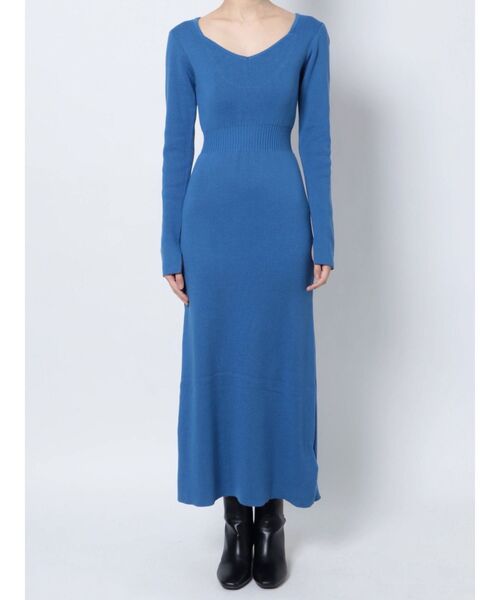 EMODA（エモダ）の「バックレースアップロングワンピース（ワンピース・レディース・ブラック/ブルー・FREE）」の17枚目の写真