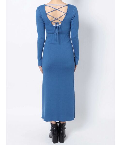 EMODA（エモダ）の「バックレースアップロングワンピース（ワンピース・レディース・ブラック/ブルー・FREE）」の19枚目の写真