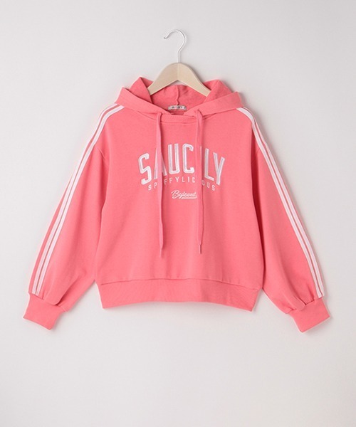 by LOVEiT（バイラビット）の「【WEB限定】袖ラインフーディ（スウェット・キッズ・グリーン/ブラック/ピンク・150cm/130cm/160cm/140cm/120cm）」の3枚目の写真