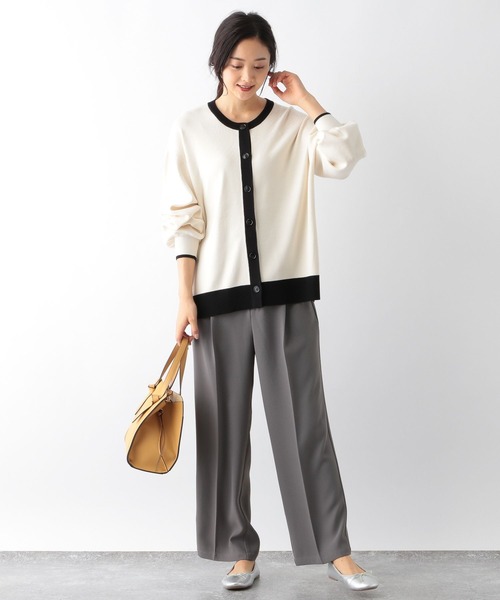 GLOBAL WORK(グローバルワーク)の「トリプルイージークルーカーディガン長袖/163497(カーディガン/ボレロ・レディース・グリーン/ブラック系その他/グレイッシュベージュ/アイボリー系/サックスブルー・MEDIUM/LARGE)」の7枚目の写真