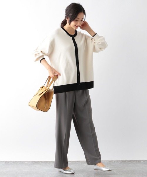 GLOBAL WORK(グローバルワーク)の「トリプルイージークルーカーディガン長袖/163497(カーディガン/ボレロ・レディース・グリーン/ブラック系その他/グレイッシュベージュ/アイボリー系/サックスブルー・MEDIUM/LARGE)」の12枚目の写真