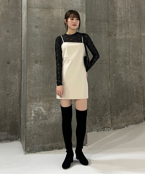 EPIMI E'PIMMY（エピミエピミー）の「モノグラムシアートップス（Tシャツ/カットソー・レディース・ホワイト/ブラック/ピンクベージュ/チャコールグレー・MEDIUM）」の7枚目の写真