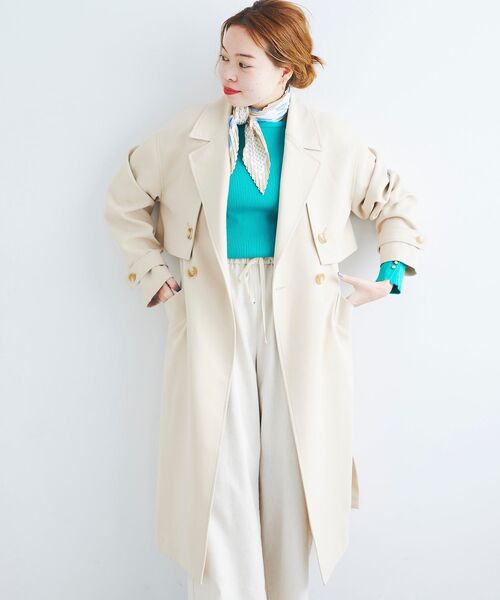 le.coeur blanc（ルクールブラン）の「2wayジレトレンチコート（トレンチコート・レディース・ライトベージュ/ベージュ・38）」の10枚目の写真