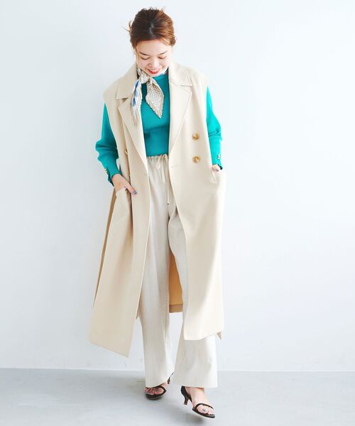 le.coeur blanc（ルクールブラン）の「2wayジレトレンチコート（トレンチコート・レディース・ライトベージュ/ベージュ・38）」の6枚目の写真