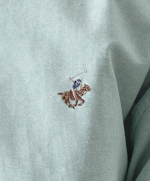 BEVERLY HILLS POLO CLUB（ビバリーヒルズポロクラブ）の「【BEVERLY HILLS POLO CLUB/ビバリーヒルズポロクラブ】ビッグシルエット ワンポイントPOLO 刺繍 BDシャツ/ボタンダウンシャツ（シャツ/ブラウス・メンズ・ホワイト/グリーン/その他1/その他2/グレイッシュブルー・LL/M/L）」の21枚目の写真