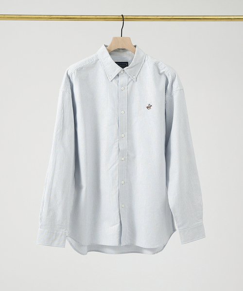 BEVERLY HILLS POLO CLUB（ビバリーヒルズポロクラブ）の「【BEVERLY HILLS POLO CLUB/ビバリーヒルズポロクラブ】ビッグシルエット ワンポイントPOLO 刺繍 BDシャツ/ボタンダウンシャツ（シャツ/ブラウス・メンズ・ホワイト/グリーン/その他1/その他2/グレイッシュブルー・LL/M/L）」の15枚目の写真