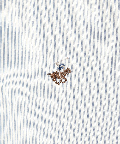 BEVERLY HILLS POLO CLUB（ビバリーヒルズポロクラブ）の「【BEVERLY HILLS POLO CLUB/ビバリーヒルズポロクラブ】ビッグシルエット ワンポイントPOLO 刺繍 BDシャツ/ボタンダウンシャツ（シャツ/ブラウス・メンズ・ホワイト/グリーン/その他1/その他2/グレイッシュブルー・LL/M/L）」の14枚目の写真