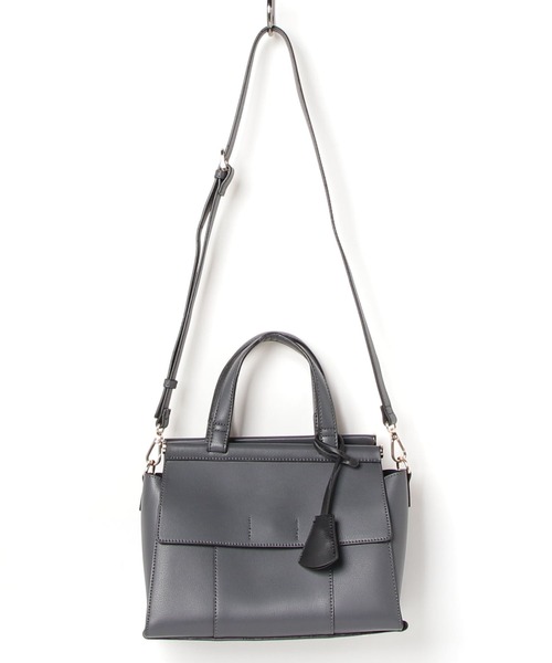 MIAN (ミアン)の「【MIAN】ダブルフラップ2wayハンドバッグ ANNABEL 2221-116-1(トートバッグ・レディース・ブラック/アイボリー/グレイッシュベージュ/ワイン/チャコールグレー/グリーン/ダークブラウン/モカ/イエロー・FREE)」の4枚目の写真