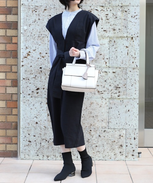 MIAN (ミアン)の「【MIAN】ダブルフラップ2wayハンドバッグ ANNABEL 2221-116-1(トートバッグ・レディース・ブラック/アイボリー/グレイッシュベージュ/ワイン/チャコールグレー/グリーン/ダークブラウン/モカ/イエロー・FREE)」の17枚目の写真