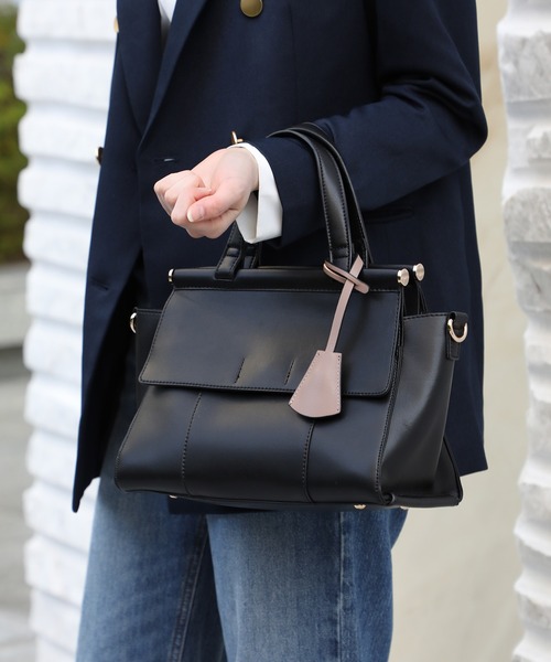 MIAN (ミアン)の「【MIAN】ダブルフラップ2wayハンドバッグ ANNABEL 2221-116-1(トートバッグ・レディース・ブラック/アイボリー/グレイッシュベージュ/ワイン/チャコールグレー/グリーン/ダークブラウン/モカ/イエロー・FREE)」の18枚目の写真