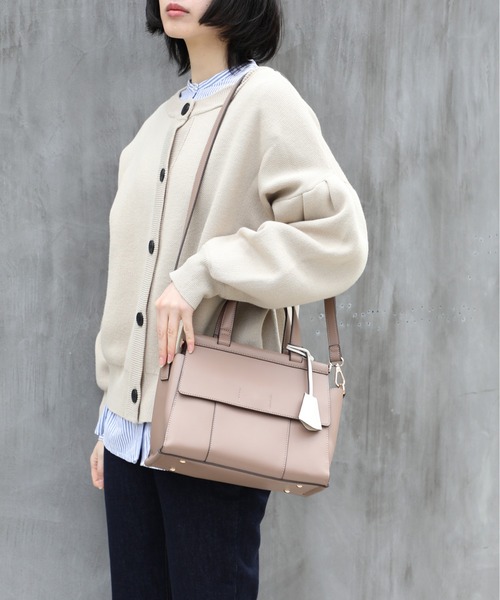 MIAN (ミアン)の「【MIAN】ダブルフラップ2wayハンドバッグ ANNABEL 2221-116-1(トートバッグ・レディース・ブラック/アイボリー/グレイッシュベージュ/ワイン/チャコールグレー/グリーン/ダークブラウン/モカ/イエロー・FREE)」の22枚目の写真