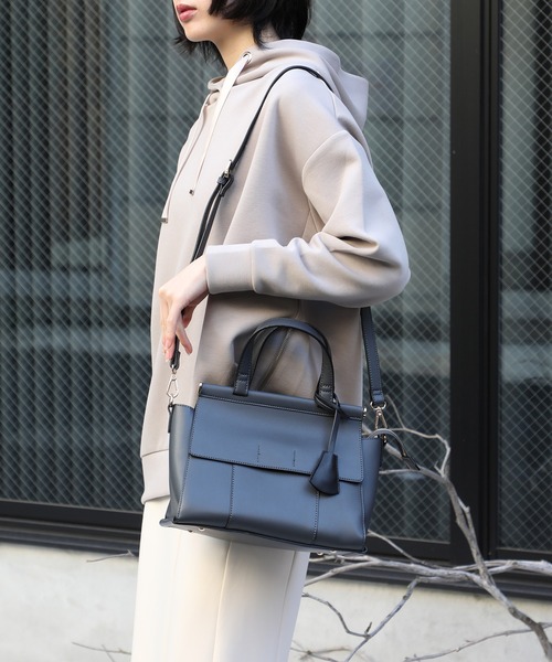 MIAN (ミアン)の「【MIAN】ダブルフラップ2wayハンドバッグ ANNABEL 2221-116-1(トートバッグ・レディース・ブラック/アイボリー/グレイッシュベージュ/ワイン/チャコールグレー/グリーン/ダークブラウン/モカ/イエロー・FREE)」の20枚目の写真