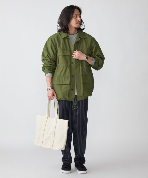 HINSON（ヒンソン）の「【WEB限定/SHIPS別注】HINSON: コットン/ナイロン BDU ジャケット（ミリタリージャケット・メンズ・オリーブ/ライトグレー/ネイビー・MEDIUM/LARGE/X-LARGE）」の20枚目の写真