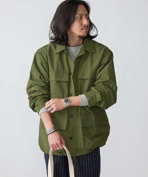 HINSON（ヒンソン）の「【WEB限定/SHIPS別注】HINSON: コットン/ナイロン BDU ジャケット（ミリタリージャケット・メンズ・オリーブ/ライトグレー/ネイビー・MEDIUM/LARGE/X-LARGE）」の10枚目の写真