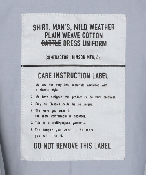 HINSON（ヒンソン）の「【WEB限定/SHIPS別注】HINSON: コットン/ナイロン BDU ジャケット（ミリタリージャケット・メンズ・オリーブ/ライトグレー/ネイビー・MEDIUM/LARGE/X-LARGE）」の17枚目の写真