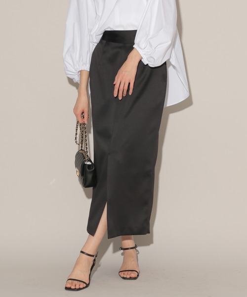 BARNYARDSTORM(バンヤードストーム)の「BARNYARDSTORM / バックZIPタイトスカート(スカート・レディース・ブラック/ベージュ・1/0)」の6枚目の写真