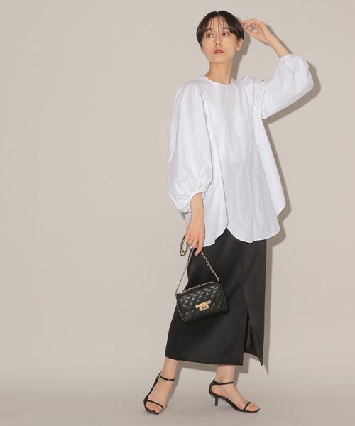 BARNYARDSTORM(バンヤードストーム)の「BARNYARDSTORM / バックZIPタイトスカート(スカート・レディース・ブラック/ベージュ・1/0)」の14枚目の写真