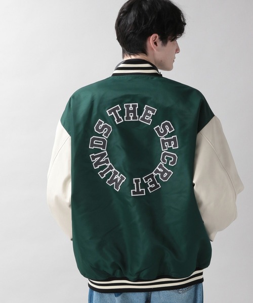 RAGEBLUE(レイジブルー)の「袖切り替え/バックデザインスタジャン(スタジャン・メンズ・ブラック/グリーン系その他・MEDIUM/LARGE)」の8枚目の写真