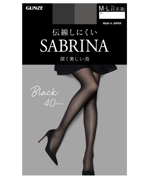 GUNZE（グンゼ）の「SABRINA/サブリナ 伝線しにくい シアータイツ　40デニール（タイツ/ストッキング・レディース・ブラック・L～LL/M～Ｌ）」の2枚目の写真