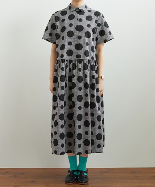 bulle de savon（ビュルデサボン）の「gingham×dot プリント