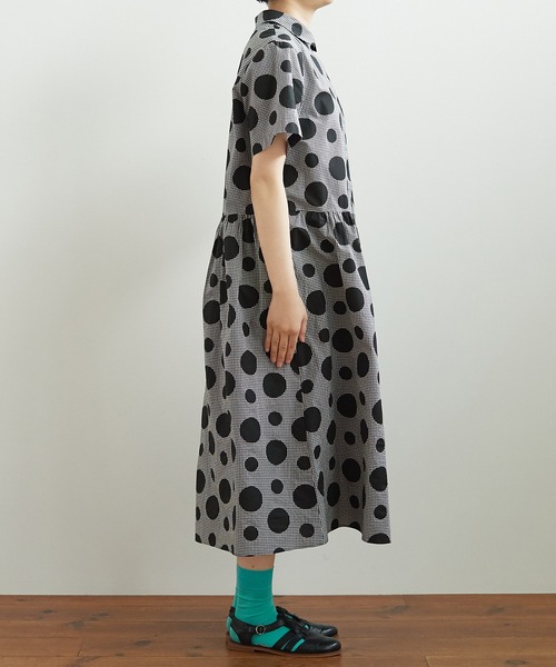 bulle de savon（ビュルデサボン）の「gingham×dot プリント