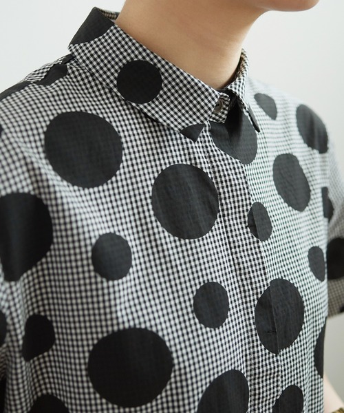 bulle de savon（ビュルデサボン）の「gingham×dot プリント