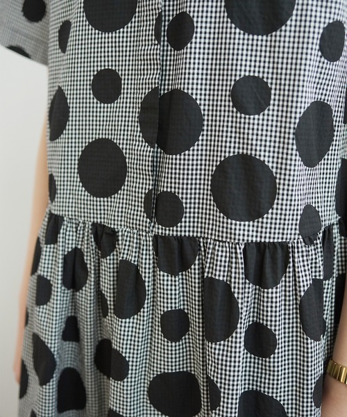 bulle de savon（ビュルデサボン）の「gingham×dot プリント