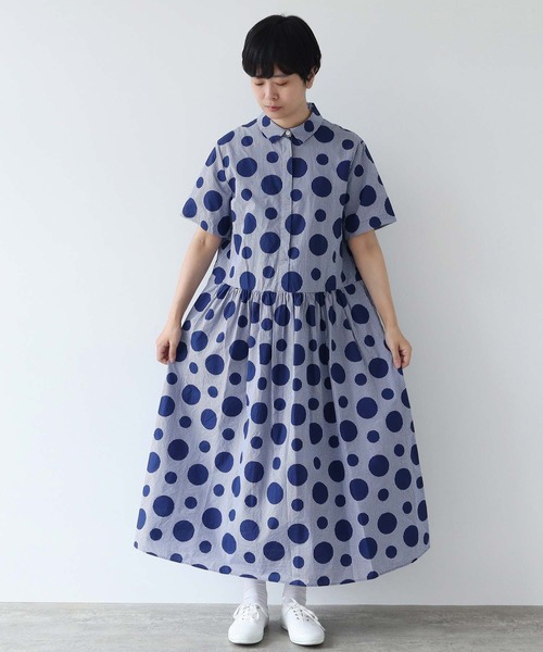 bulle de savon（ビュルデサボン）の「gingham×dot プリント