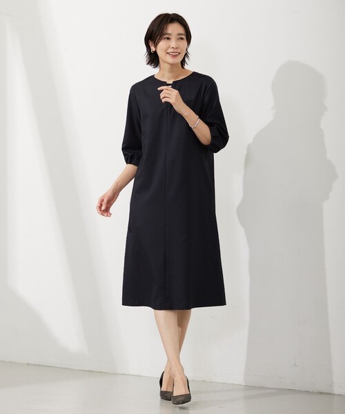 J.PRESS Ladies(J.プレス レディス)の「【セットアップ対応・洗える・UVケア・速乾】 OXIJEWELストレッチ ワンピース(ワンピース・レディース・ネイビー系/ライトグレー系/ベージュ系・XS)」の10枚目の写真
