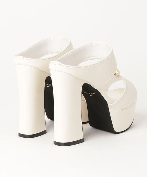LOVEHUNTER(ラブハンター)の「LOVEHUNTER/厚底 フロントリングミュールサンダル(1576)(サンダル・レディース・ブラック/ホワイト・M/S/L/LL)」の3枚目の写真