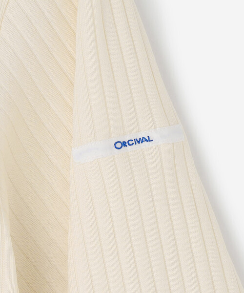 ORCIVAL(オーシバル)の「ORCIVAL | ボートネック5分袖リブTシャツ WOMEN(Tシャツ/カットソー・レディース・ブラック/オフホワイト/アイボリー/ネイビー・1/2)」の9枚目の写真