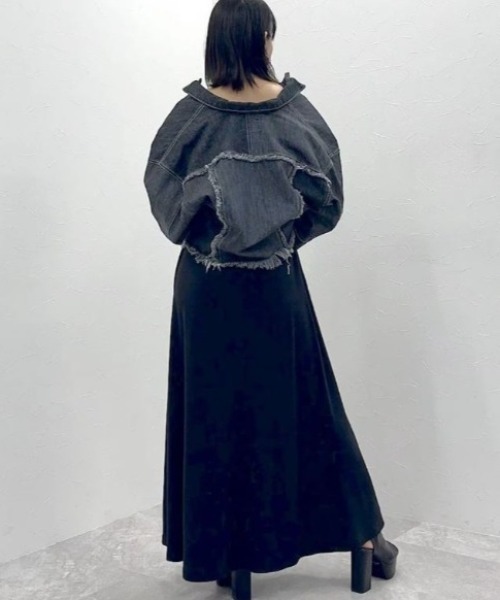 FOREVER 21（フォーエバー トゥエンティーワン）の「【POP】パッチワークデニムジャケット（デニムジャケット・レディース・ブルー/グレー・FREE）」の6枚目の写真