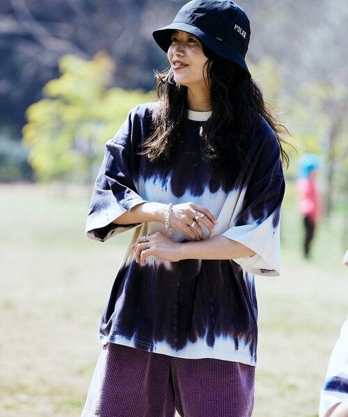 JOURNAL STANDARD relume（ジャーナルスタンダード　レリューム）の「タイダイ CREW NECK Tシャツ（Tシャツ/カットソー・メンズ・ブラック/ピンク/グリーン/ネイビー/レッド/パープル・MEDIUM/LARGE）」の11枚目の写真