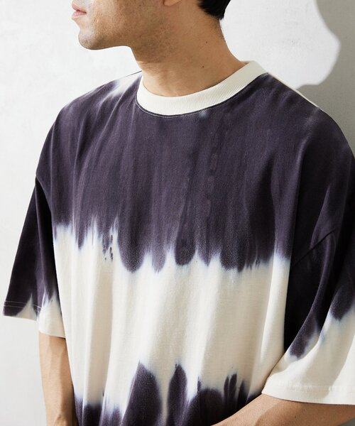 JOURNAL STANDARD relume（ジャーナルスタンダード　レリューム）の「タイダイ CREW NECK Tシャツ（Tシャツ/カットソー・メンズ・ブラック/ピンク/グリーン/ネイビー/レッド/パープル・MEDIUM/LARGE）」の16枚目の写真