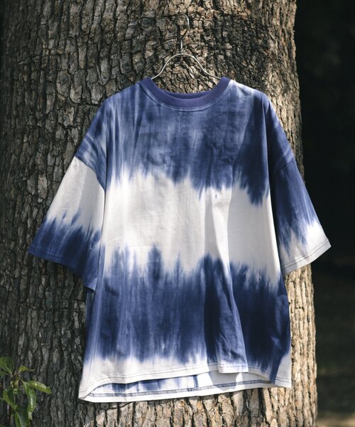 JOURNAL STANDARD relume（ジャーナルスタンダード　レリューム）の「タイダイ CREW NECK Tシャツ（Tシャツ/カットソー・メンズ・ブラック/ピンク/グリーン/ネイビー/レッド/パープル・MEDIUM/LARGE）」の17枚目の写真