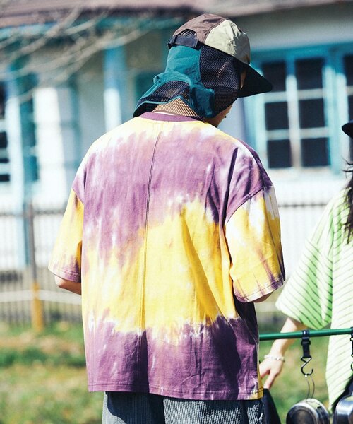 JOURNAL STANDARD relume（ジャーナルスタンダード　レリューム）の「タイダイ CREW NECK Tシャツ（Tシャツ/カットソー・メンズ・ブラック/ピンク/グリーン/ネイビー/レッド/パープル・MEDIUM/LARGE）」の18枚目の写真