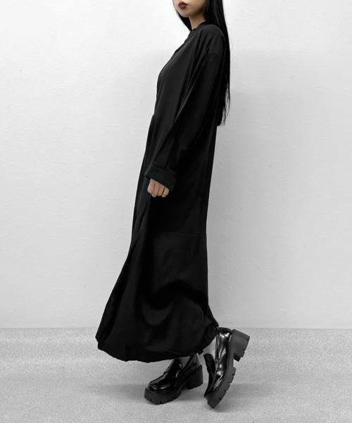 LVEU.（ラブユ.）の「【ZOZOTOWN限定】Stand collar flare shirt one-piece / スタンドカラーフレアシャツワンピース（シャツワンピース・レディース・ホワイト/ブラック・FREE）」の15枚目の写真