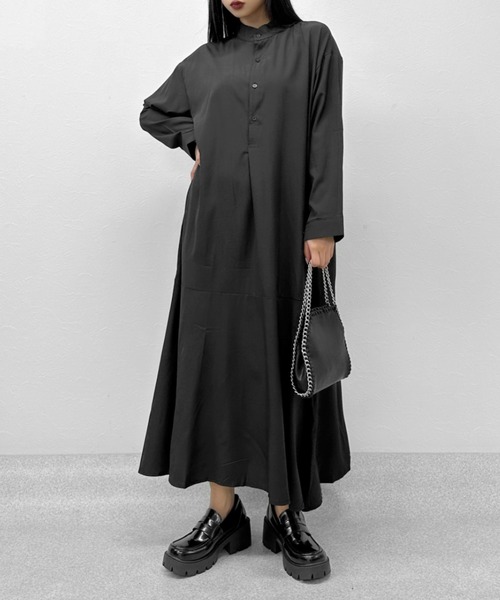 LVEU.（ラブユ.）の「【ZOZOTOWN限定】Stand collar flare shirt one-piece / スタンドカラーフレアシャツワンピース（シャツワンピース・レディース・ホワイト/ブラック・FREE）」の19枚目の写真